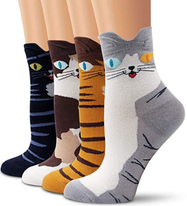 Chaussettes Confortables En Coton Pour Femme Motifs De Chat Monchat Ca